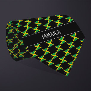 Wavy Jamaica Flag Pattern  Tie