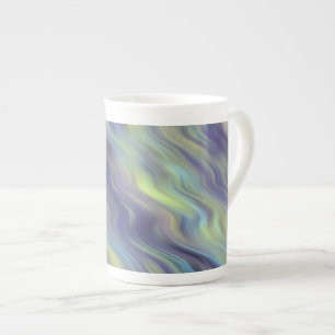 Wavy Lavender Texture Bone China Mug