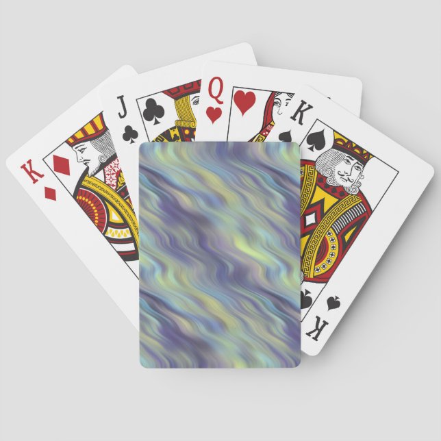 Wavy Lavender Texture Playing Cards (Back)