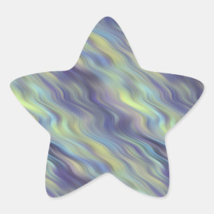 Wavy Lavender Texture Star Sticker