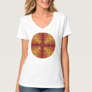 Wavy Line Cross overlay T-Shirt
