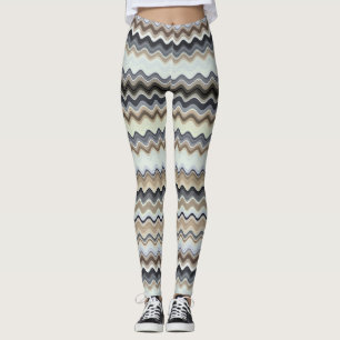 Wavy Line Pattern Leggings