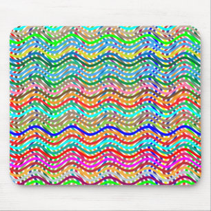 Wavy Lines Background Mouse Mat