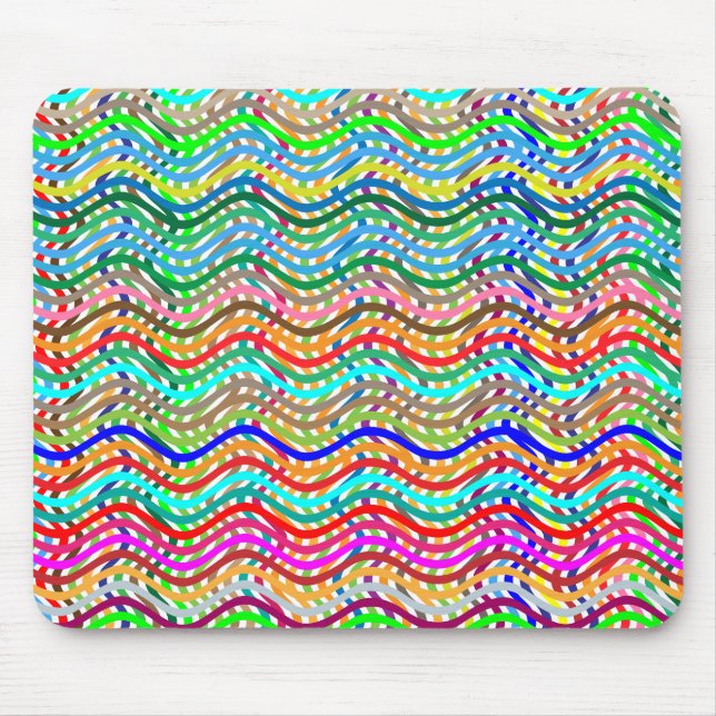 Wavy Lines Background Mouse Mat (Front)