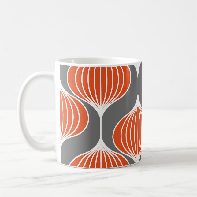 Wavy lines: geometric vintage pattern. coffee mug (Left)