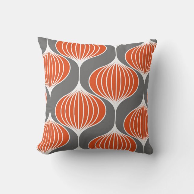 Wavy lines: geometric vintage pattern. cushion (Front)