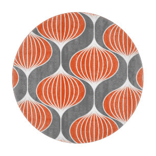 Wavy lines: geometric vintage pattern. cutting board