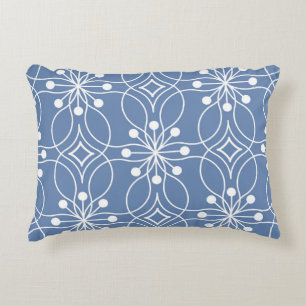 Wavy Lines Geometric Vintage Pattern Decorative Cushion