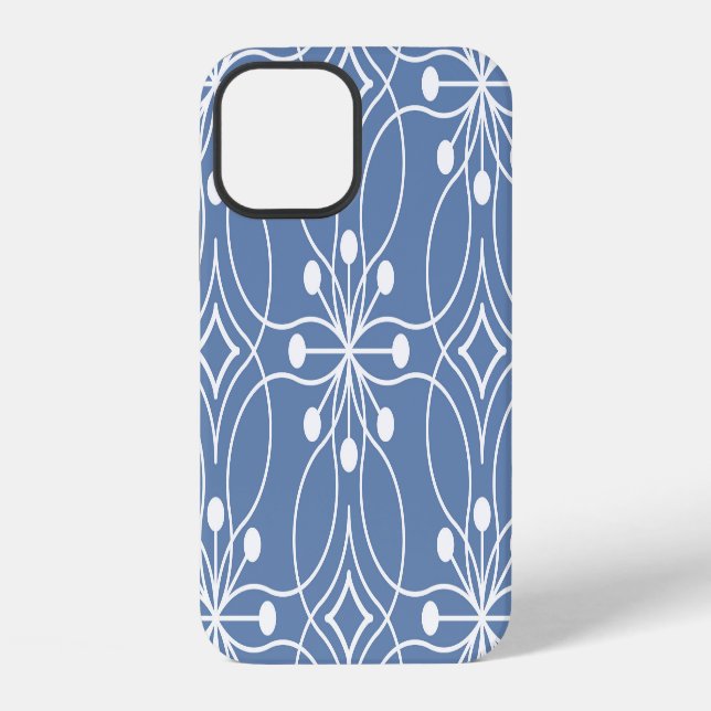 Wavy Lines Geometric Vintage Pattern iPhone Case (Back)