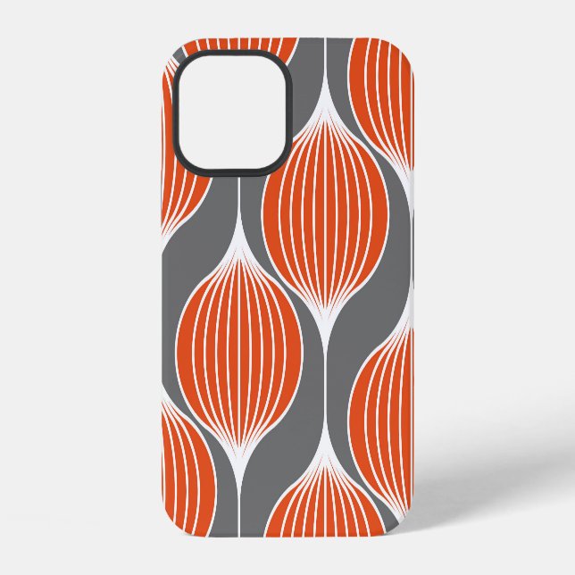 Wavy lines: geometric vintage pattern. iPhone case (Back)