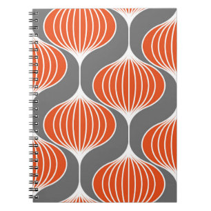 Wavy lines: geometric vintage pattern. notebook