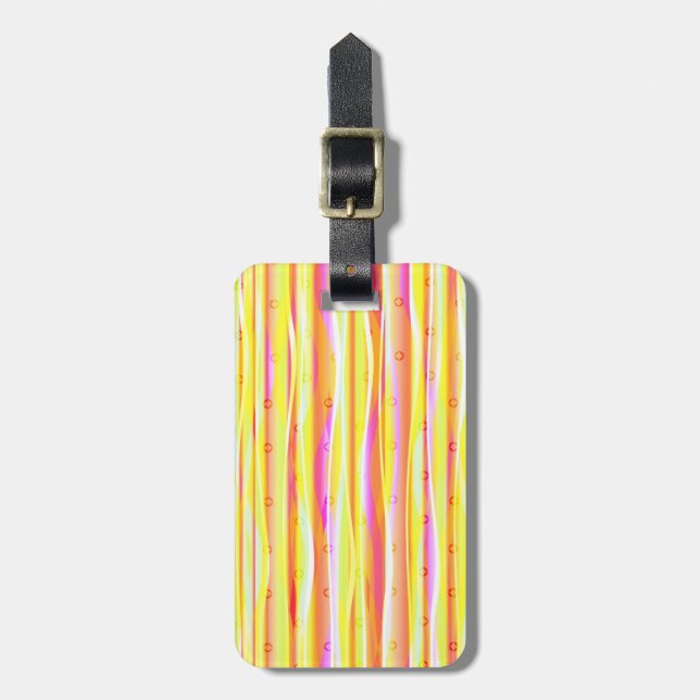 Wavy Lines Luggage Tag (Front Vertical)