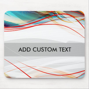 Wavy Lines Modern Science and Technology Custom Mouse Mat