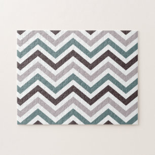 Wavy Lines Neutral Colors Creative Pattern Jigsaw Puzzle