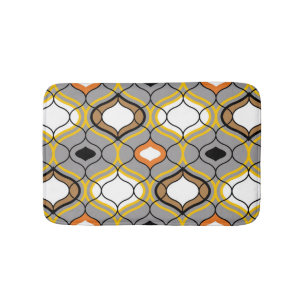 Wavy lines, seamless geometric pattern. bath mat