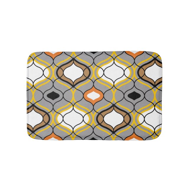 Wavy lines, seamless geometric pattern. bath mat (Front)