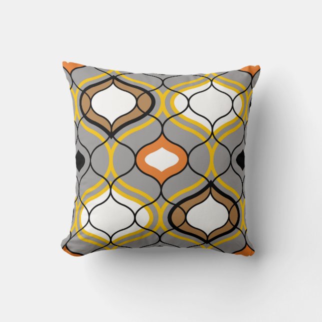 Wavy lines, seamless geometric pattern. cushion (Front)