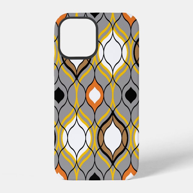 Wavy lines, seamless geometric pattern. iPhone case (Back)