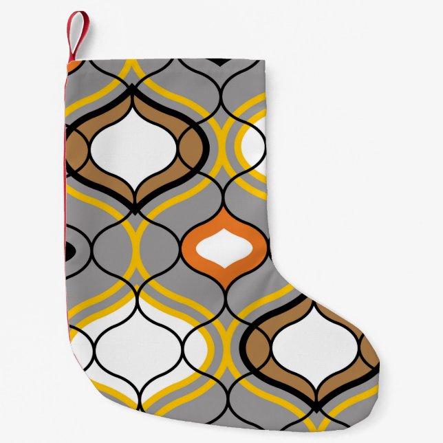 Wavy lines, seamless geometric pattern. small christmas stocking (Front)