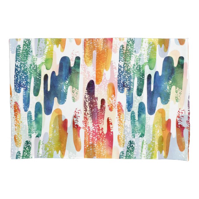 Wavy Liquid: Modern Abstract Watercolor. Pillowcase (Front)