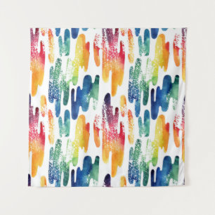 Wavy Liquid: Modern Abstract Watercolor. Tapestry