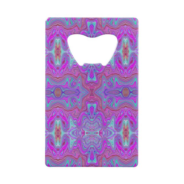 Wavy Magenta and Blue Trippy Marbled Pattern (Front)