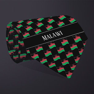 Wavy Malawi Flag Pattern  Tie