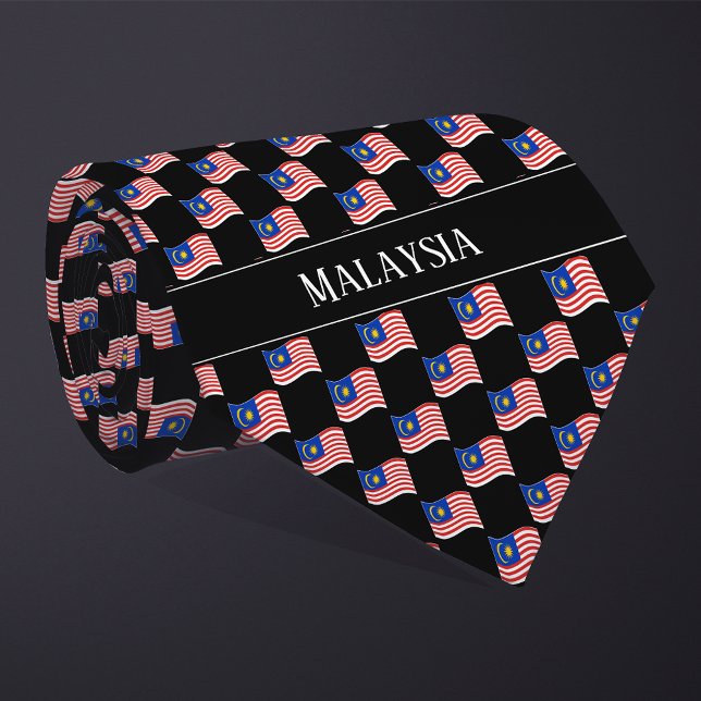 Wavy Malaysia Flag Pattern  Tie (Creator Uploaded)
