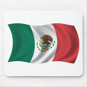 Wavy Mexico Flag Mouse Mat