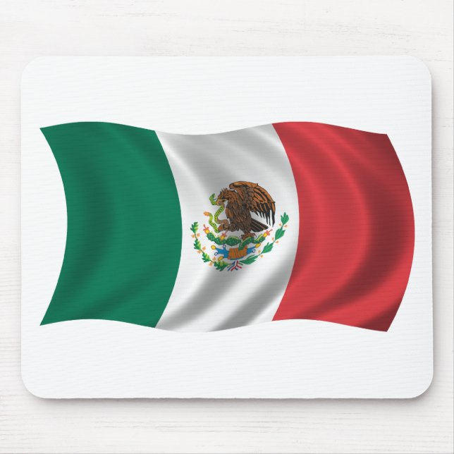 Wavy Mexico Flag Mouse Mat (Front)