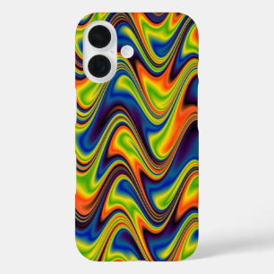 Wavy Multicolor Abstract iPhone 16 Case