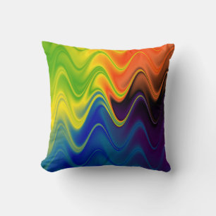 Wavy Multicolor Abstract Cushion