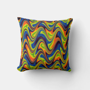 Wavy Multicolor Abstract Cushion