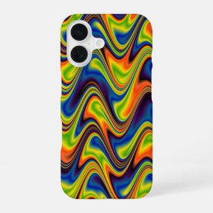 Wavy Multicolor Abstract iPhone 16 Case