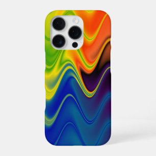 Wavy Multicolor Abstract iPhone 16 Pro Case