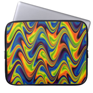 Wavy Multicolor Abstract Laptop Sleeve