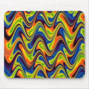 Wavy Multicolor Abstract Mouse Mat