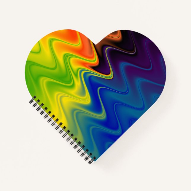 Wavy Multicolor Abstract Notebook (Front)
