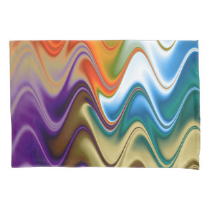 Wavy Multicolor Abstract Pillowcase