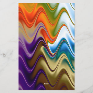 Wavy Multicolor Abstract Stationery
