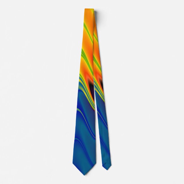 Wavy Multicolor Abstract Tie (Front)