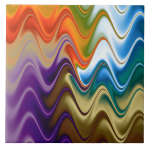 Wavy Multicolor Abstract Tile