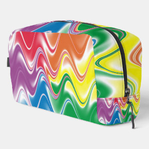 Wavy Multicolor Abstract Toiletry Bag
