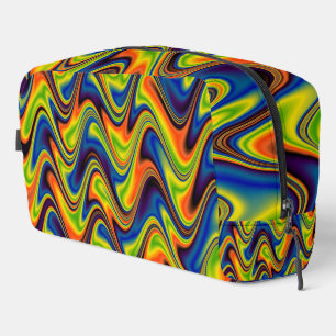 Wavy Multicolor Abstract Toiletry Bag