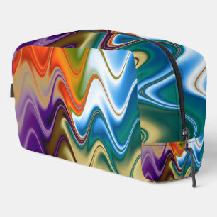 Wavy Multicolor Abstract Toiletry Bag