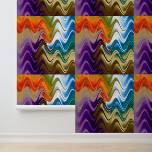Wavy Multicolor Abstract Wallpaper