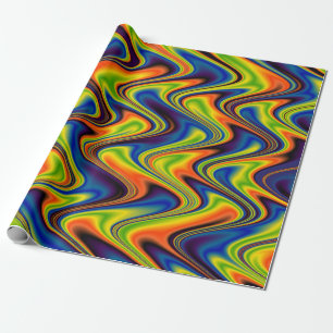 Wavy Multicolor Abstract Wrapping Paper