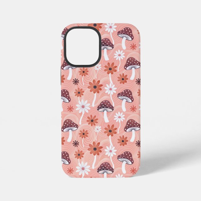 Wavy Mushroom Garden iPhone Case (Back)