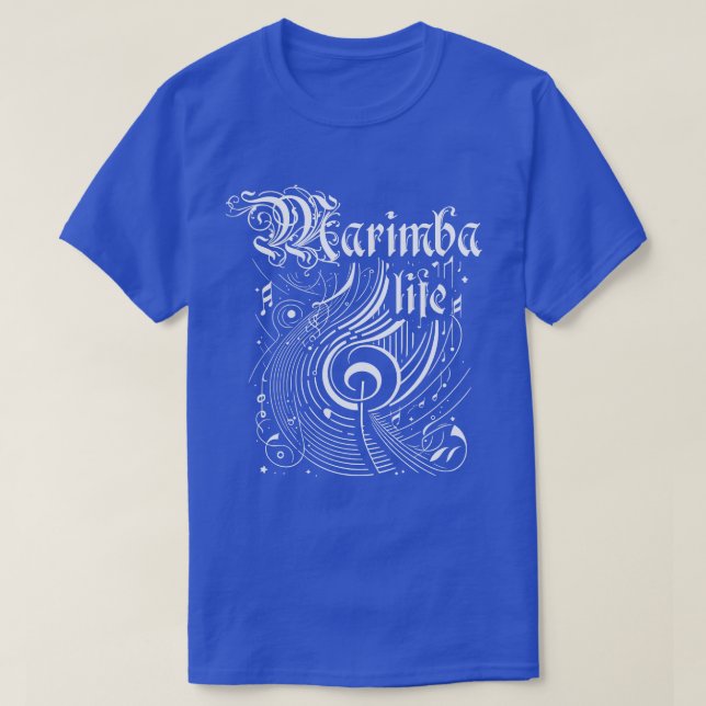 Wavy Music Marimba Life T-Shirt (Design Front)