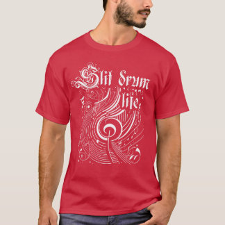 Wavy Music Slit drum Life T-Shirt